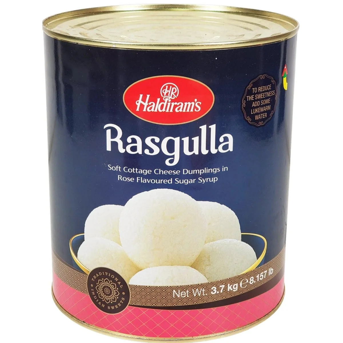 Haldirams RasGulla 3.7kg — UNIT