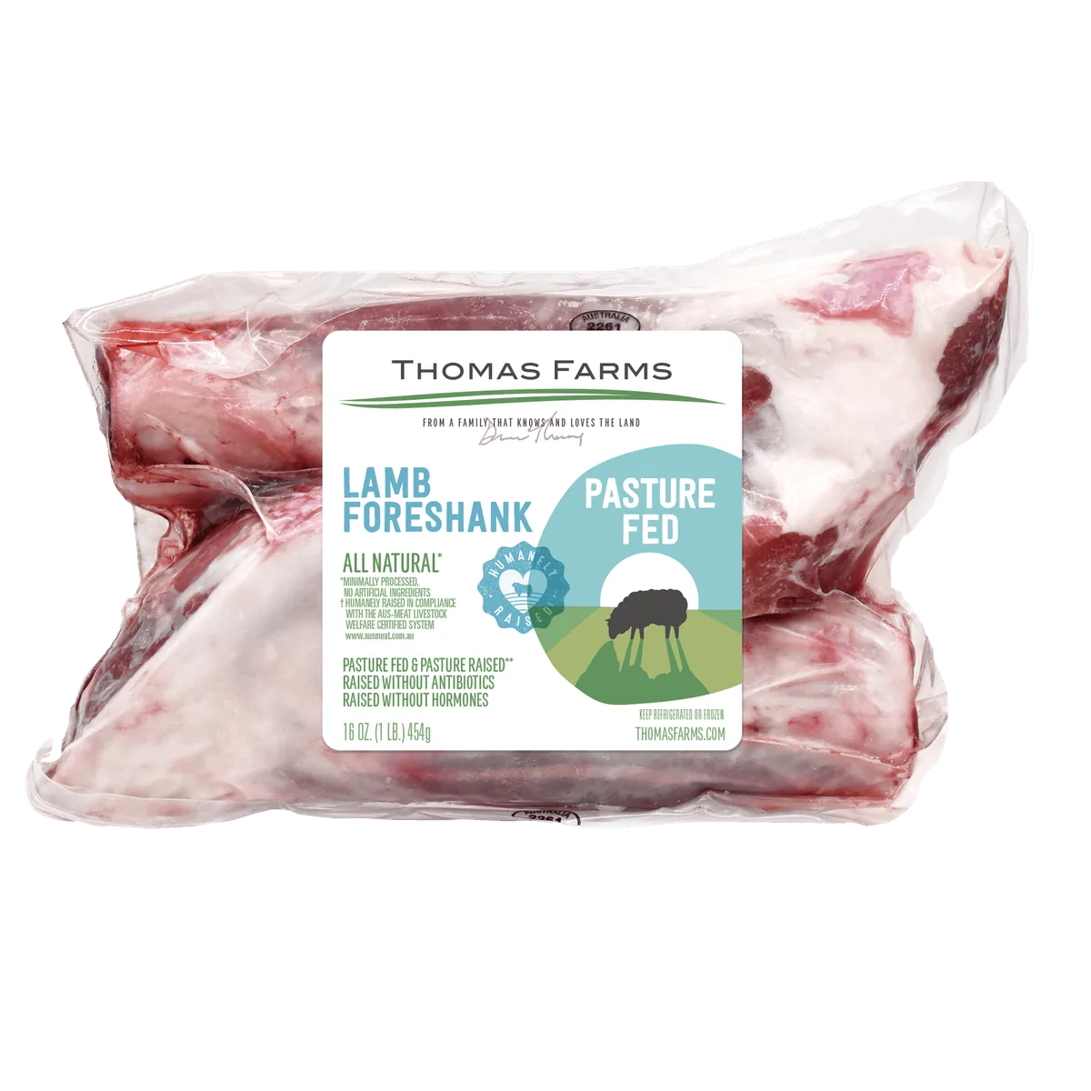 Thomas Halal Lamb Foreshank/kg — UNIT